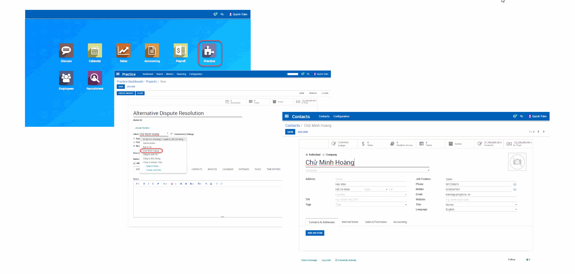 Odoo text and image block