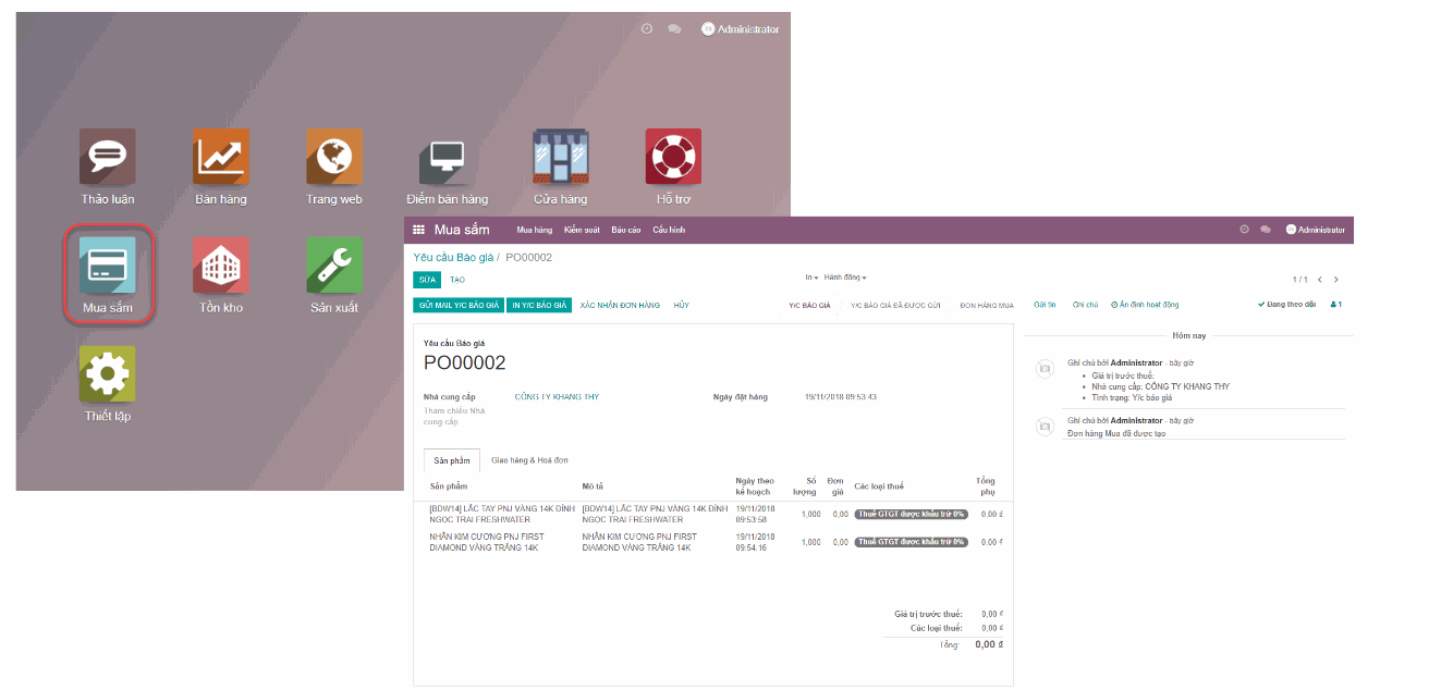 Odoo text and image block