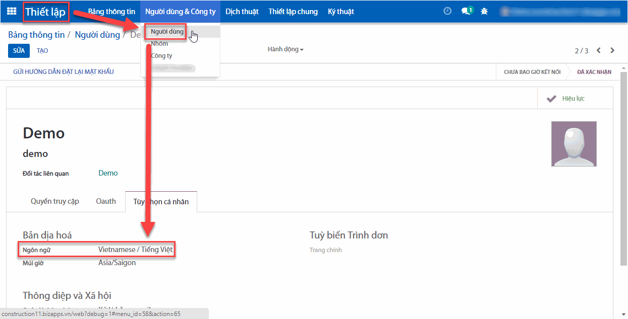 Odoo image and text block