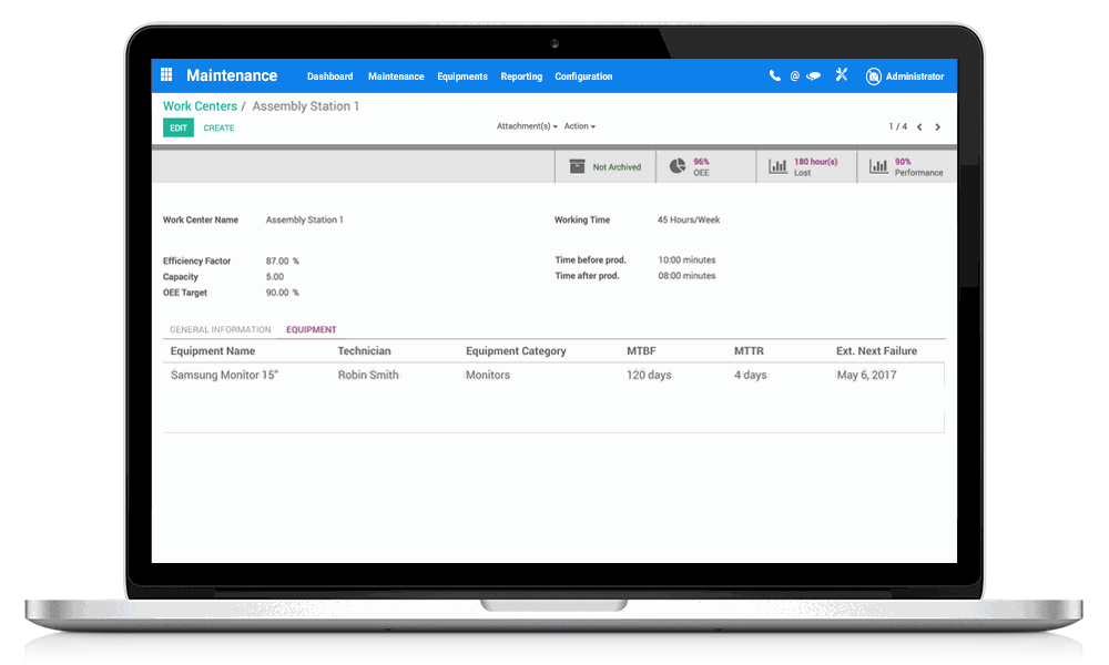 Odoo text and image block