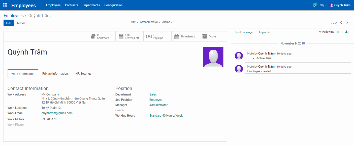 Odoo text and image block