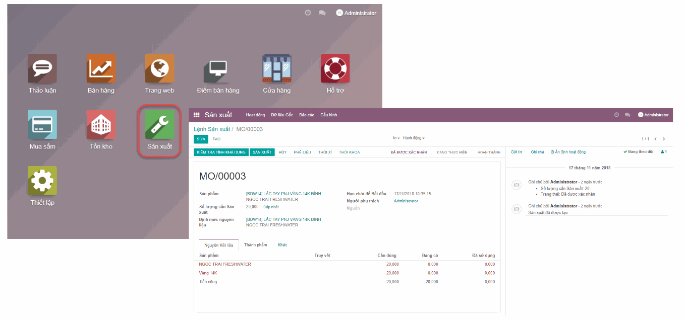 Odoo image and text block