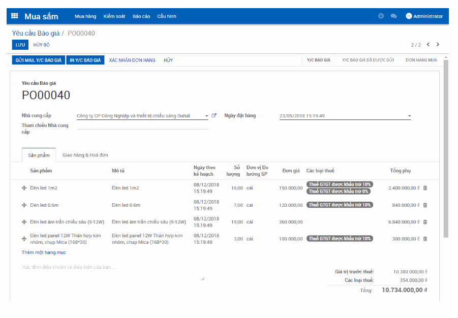 Odoo image and text block