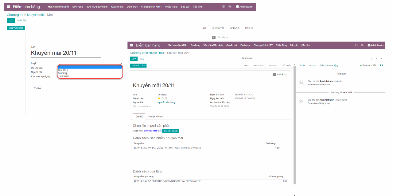 Odoo text and image block