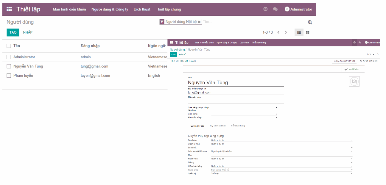 Odoo text and image block